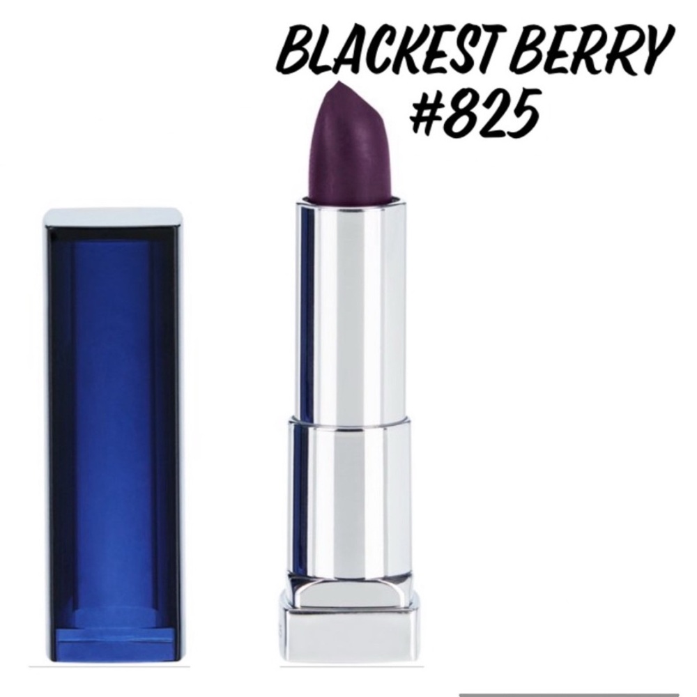 New Maybelline 825 Blackest Berry Bold Lipstick Set 2pcs Bundle - Picture 4 of 9